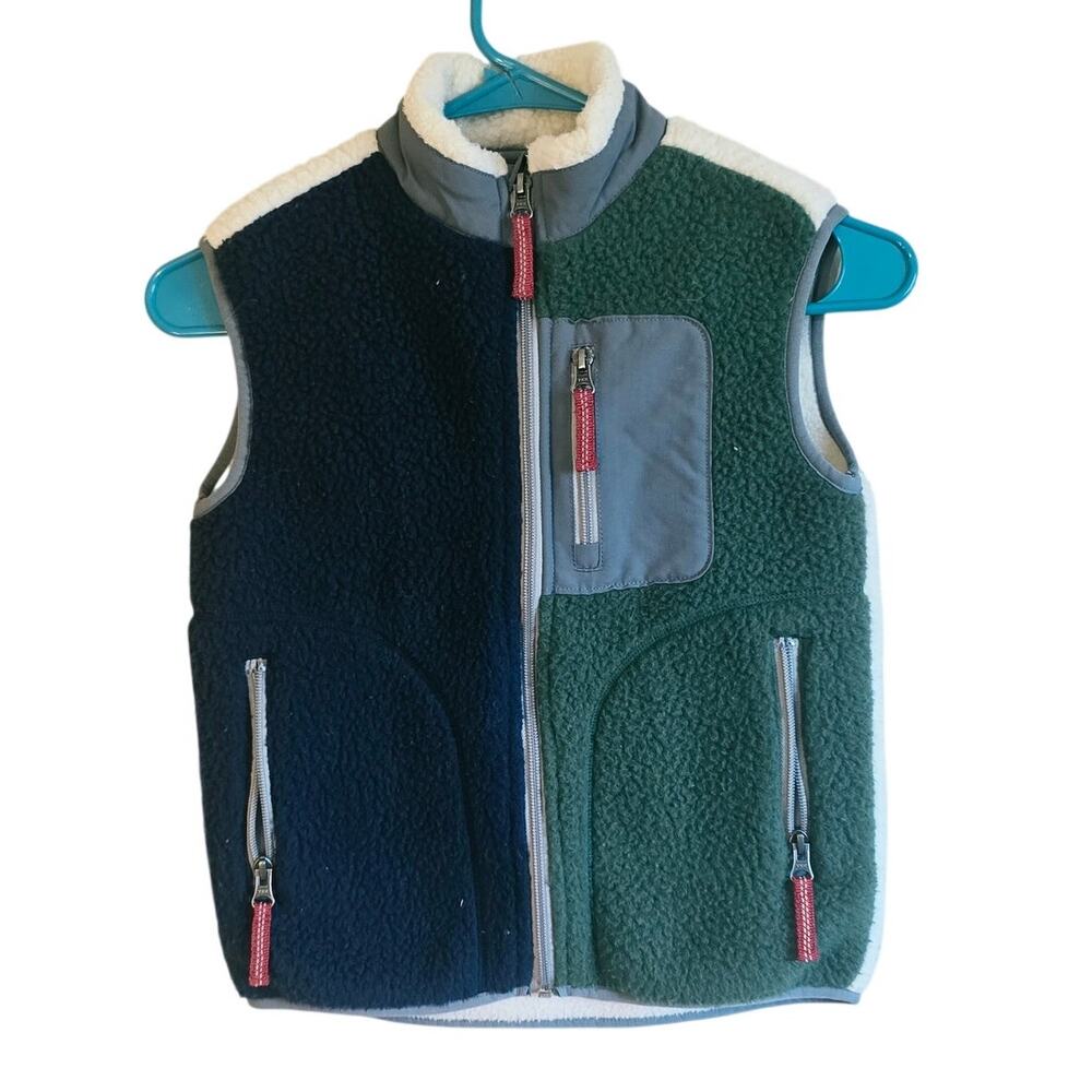 Hanna Andersson color block fleece vest boys size size 5